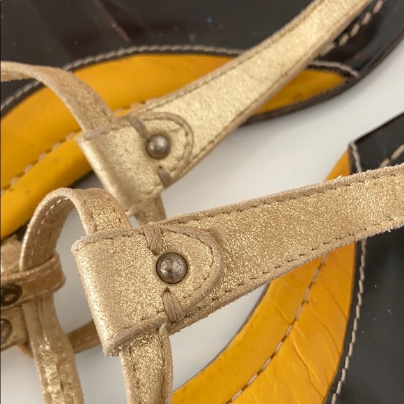 🍋Cute Matte Gold Leather Sandals - Picture 8 of 10
